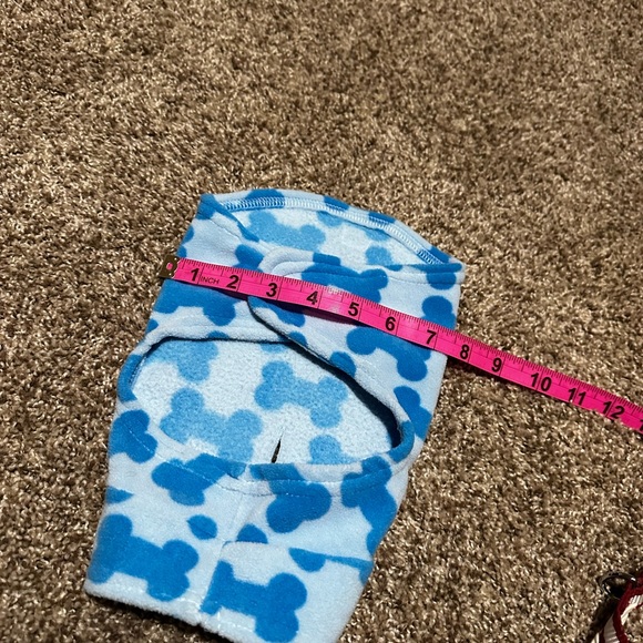 MM brand blue fleece & Velcro top for dogs (XS) - Picture 7 of 11